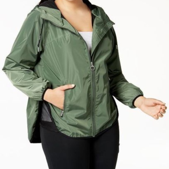 Calvin Klein Jackets & Blazers - womens Spectator Crossover-Back Hooded Rain Jacket